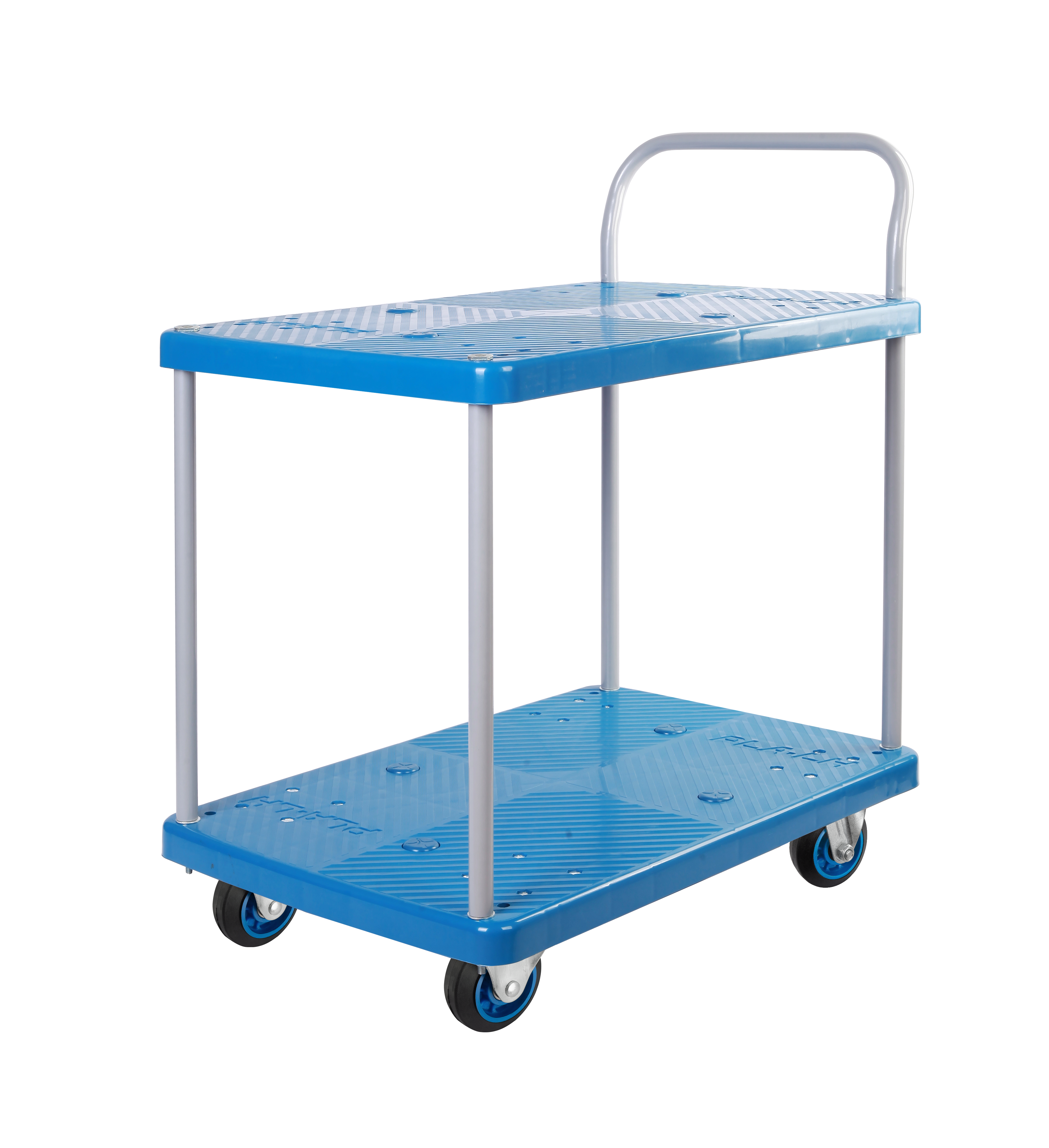 Double-Layer Plastic Hand Trolley