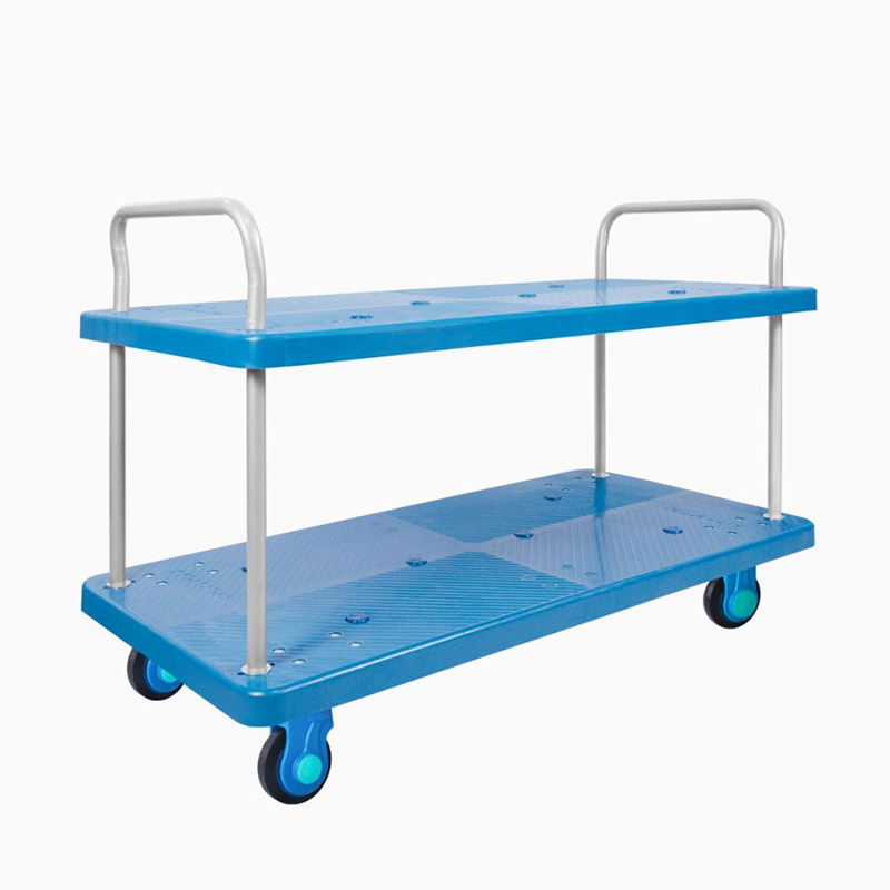 Double-Layer Plastic Hand Trolley