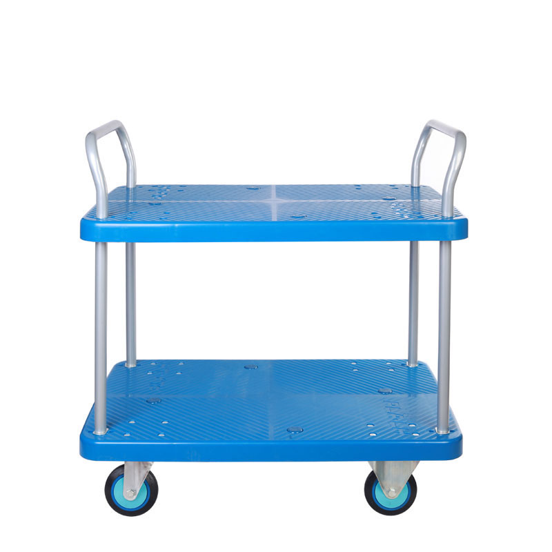 Double-Layer Plastic Hand Trolley